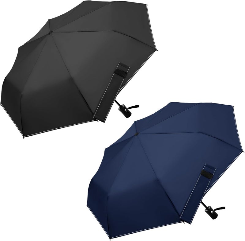 Lilac Compact Travel Windproof Umbrella, 43" Auto open/close Folding Quick Dry Umbrellas for Rain, Lightweight Portable Small for Backpack Car, Thoughtful Gift for Women Men Kids, TSA Approved - Image 1
